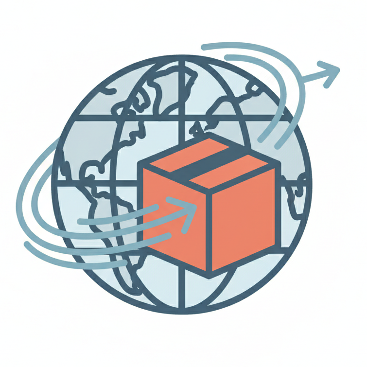 worldwide shipping icon
